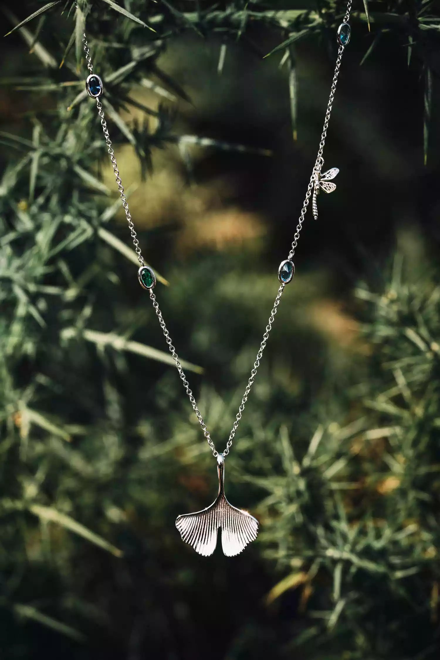 Small ginkgo leaf necklace – Two Silver Moons